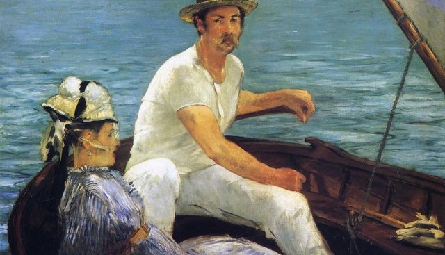 Ги де Мопассану яхтсмену посвятил одну из своих картин Эдуард Мане: "В лодке", 1874 г. Музей Метрополитен, Нью-Йорк