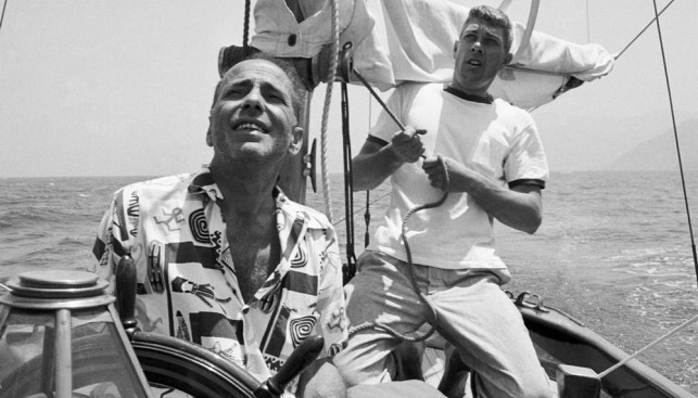 Хамфри Богарт и Карл Петерсен. Курс на Санта-Каталину. 1955 г.