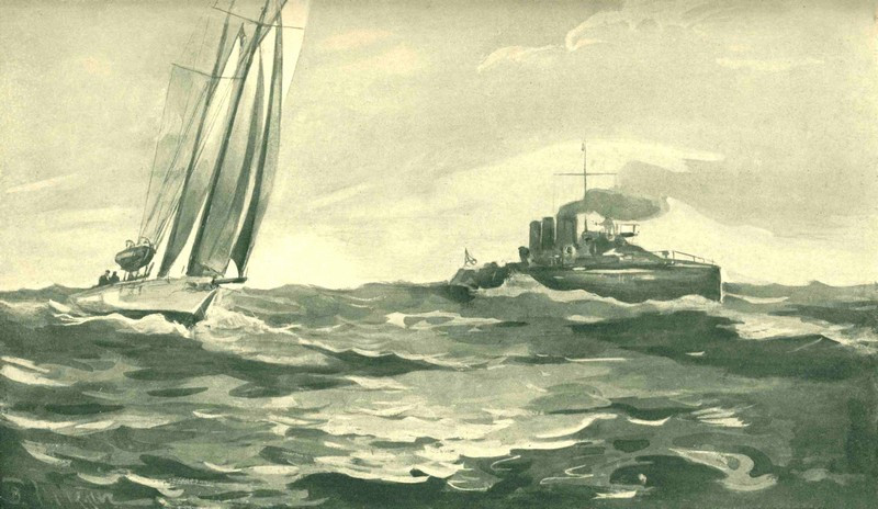 Возвращение домой. Рисунок из журнала «Рулевой», сентябрь 1914 г.