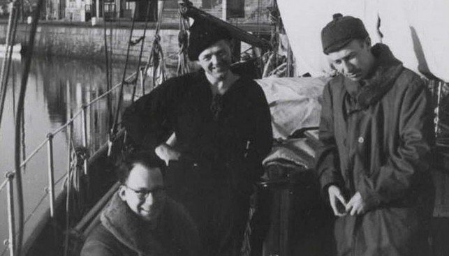 На борту Kyloe – Арндт-Георг Ниссен, Генрих Гарбер, Кристиан Ниссен. 1941 г.