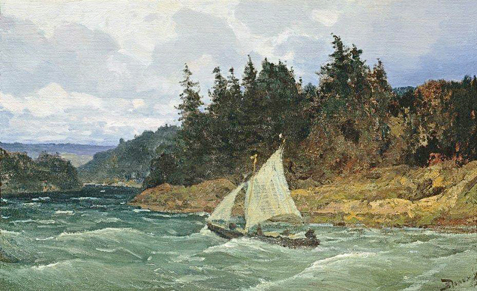 Река Оять. Ветер.