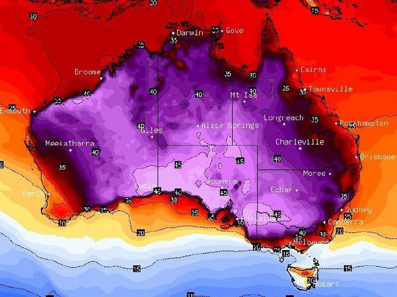 Австралия бьет рекорды жары.