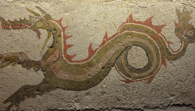 Морской змей. Древнеримская мозаика