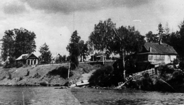 1937 г. Деревня Щапово. Сейчас на этом месте находится яхт-клуб «Химик»