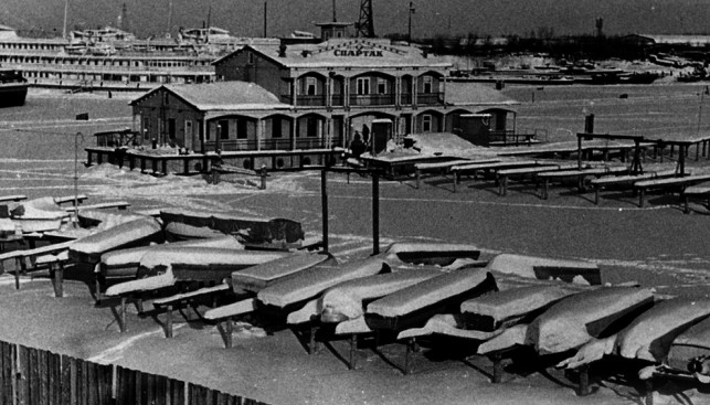 1970 г. Хлебниковский затон в февральские морозы