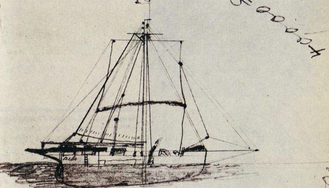 Mignonette. Рисунок капитана яхты Томаса Дадли