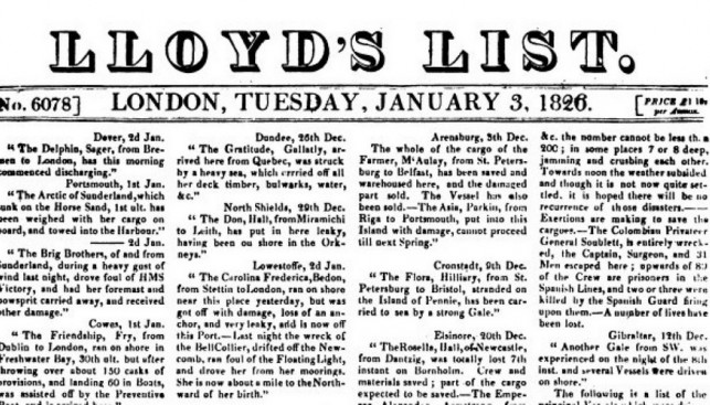 Один из выпусков Lloyd's List