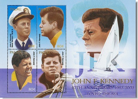 Марки, посвященные JFK, выпущенные государством Палау