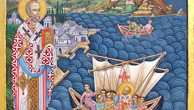 Святой Николай благославляет моряков