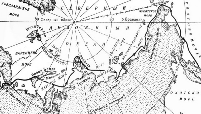 Маршрут «Сибирякова» в июле–октябре 1932 года