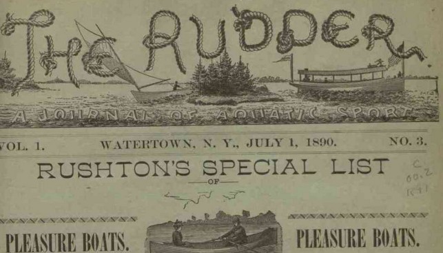 Первый номер журнала The Rudder. 1890 г.