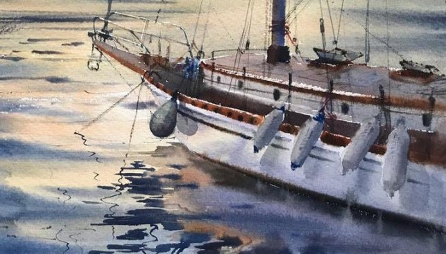 Баллы Бофорта - 1. ТИХИЙ. Евгения Горбачева Яхта перед рассветом
