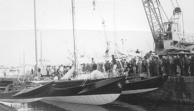 Тримаран Manureva в Сен-Мало. 1978 г. 